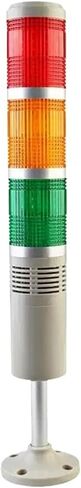 50mm TB50-3T(W)-D-J Three-Layer LED Signal Tower Light with Buzzer Industrial Safety Warning System 12V 24V 110V 220V(24V,Always on) in Kuwait