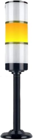 Industrial Multilayer Stack Light Signal Tower Alarm Caution Light Bright 24V Black/Silver Shell Indicator Lamp(1 Layer Black) in Kuwait