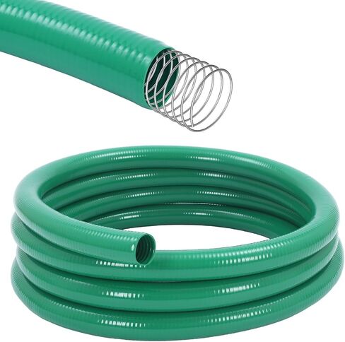 خرطوم شفط معرف بطول 15 قدم × 3 بوصة، خرطوم مياه شفط PVC أخضر شديد التحمل لنقل المياه، أقصى ضغط 90 رطل لكل بوصة مربعة in Kuwait