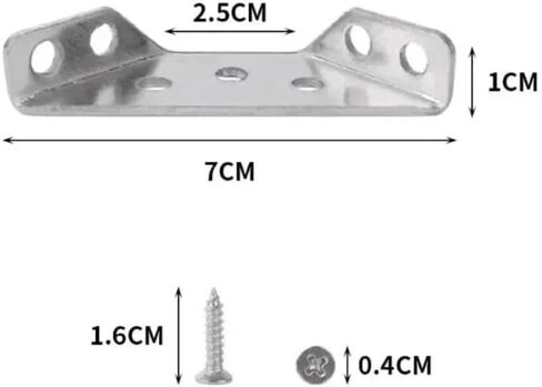 10Sets Universal Furniture Corner Bracket Angle Fasten Connector Bedframe Cabinet Drawer Chairs Hardware Triangle Support Frame ﻿ in Kuwait