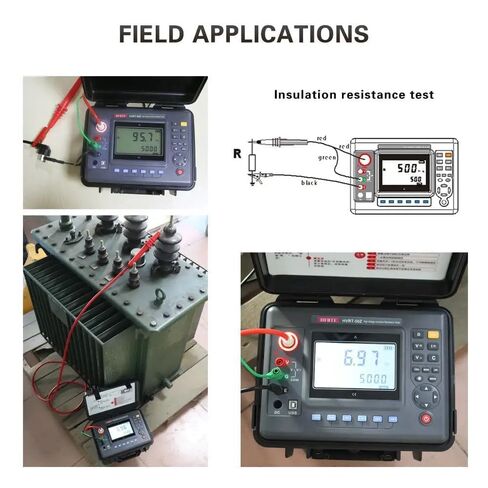 High Voltage Insulation Resistance Meter Tester 15KV Megohmmeter with Insulation Resistance 0.01MΩ～50TΩ Insulation Resistance Test,Voltage Test,DC Current Test,Capacitance Test Function in Kuwait