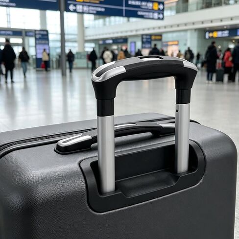 FOMIYES Heavy Duty Black Plastic Telescopic Handle Replacement for Suitcase and Trunk Case, Precise Fit Luggage Handle Spare Part for Travel Suitcase Repair in Kuwait