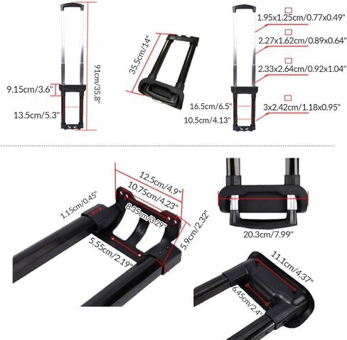 Telescopic Handle Iron Spare Parts Replacement Travel Case Parts in Saudi Arabia