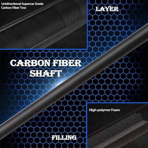 Carbon Fiber Short Pool Cue,32"/36"/42"/48" Low Deflection Kids Pool Cue,Professional Carbon Fiber Billiard Cue Shaft 5/16×18 in Kuwait