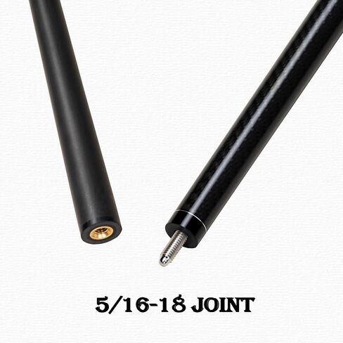 Carbon Fiber Short Pool Cue,32"/36"/42"/48" Low Deflection Kids Pool Cue,Professional Carbon Fiber Billiard Cue Shaft 5/16×18 in Kuwait