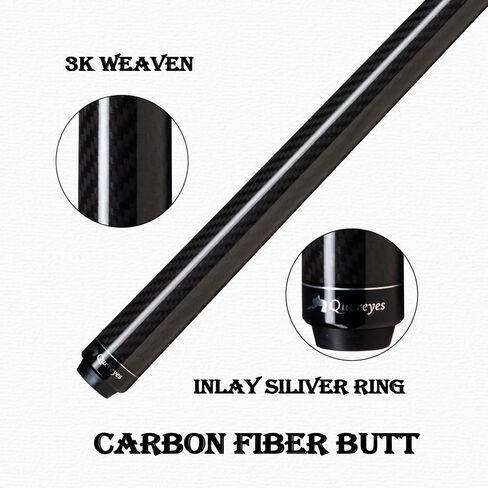 Carbon Fiber Short Pool Cue,32"/36"/42"/48" Low Deflection Kids Pool Cue,Professional Carbon Fiber Billiard Cue Shaft 5/16×18 in Kuwait