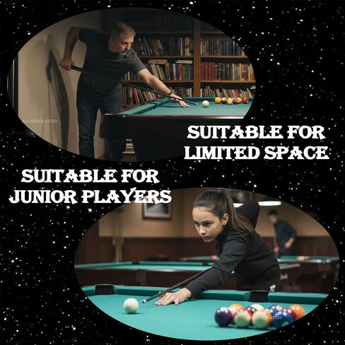 Carbon Fiber Short Pool Cue,32"/36"/42"/48" Low Deflection Kids Pool Cue,Professional Carbon Fiber Billiard Cue Shaft 5/16×18 in Kuwait