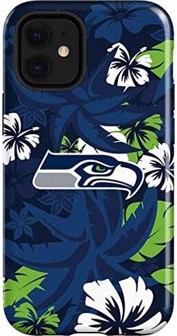 حافظة هاتف Skinit Impact متوافقة مع iPhone 12 Mini - تصميم طباعة استوائية مرخص رسميًا من NFL Seattle Seahawks in Kuwait