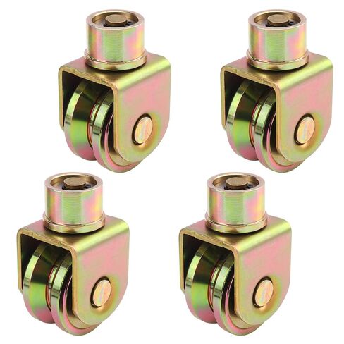 4 Pack 2.5 Inch Sliding Gate Wheels with 360-Degree Rotational Stem, 2.5" V Groove Caster for Foldable Gates, Heavy Duty 2640Lbs Capacity, Perfect for Industrial and Residential Use in Kuwait