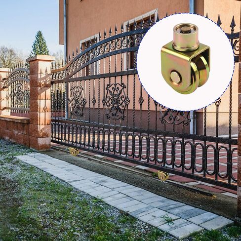 4 Pack 2.5 Inch Sliding Gate Wheels with 360-Degree Rotational Stem, 2.5" V Groove Caster for Foldable Gates, Heavy Duty 2640Lbs Capacity, Perfect for Industrial and Residential Use in Kuwait