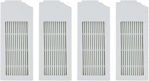 طقم فلتر بديل 4 قطع لـ ECOVACS لـ DEEBOT N20/N20 PLUS/N20 PRO PLUS المكانس الكهربائية، ورق فلتر عالي الكفاءة مصائد الغبار ووبر الحيوانات الأليفة، لسهولة تركيب أجزاء الصيانة in Kuwait