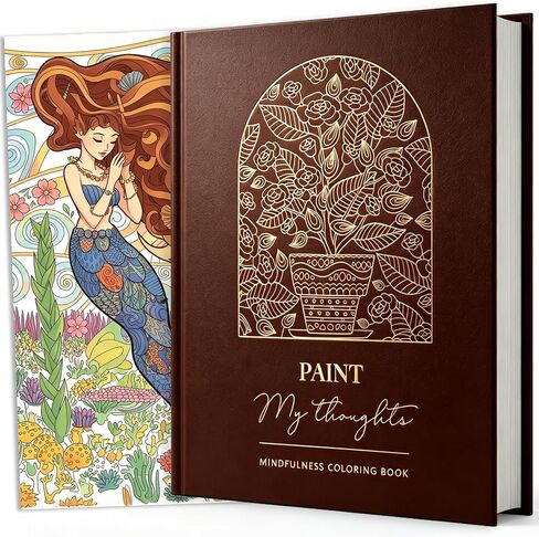 BIROYAL XXL Adult Coloring Book for Women 11.2"x8.3" - 100 Patterns Coloring Books for Adults Relaxation - Mindfulness & Personal Growth Prompts - Anxiety, Stress Relief & Relaxation Gifts for Women in Saudi Arabia