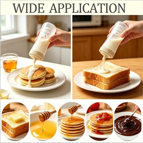 Condensed Milk Container, 12oz/350ml Condensed Milk Dispenser with Lid, Plastic Squeeze Bottle for Coffee, Honey, Ketchup, Salad Dressing, Mustard in Kuwait