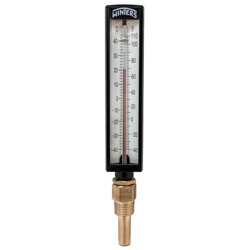 Winters TAS132LF 5S2 ميزان حرارة جيد خالي من الرصاص، 1/2 بوصة NPT، 30/240 درجة فهرنهايت، متصل بالأسفل in Kuwait