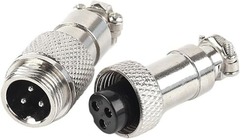 GX12 Nut Butt Circular Connector 2/3/4/5/6/7 Pin Socket(Nut Type,1 SET_4P) in Kuwait