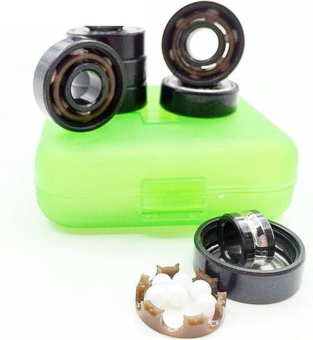 Bearings 8pcs 608 White or Black Pottery Beads ZrO2 or Si3N4 Hybrid Ceramic Bearing for Skate(8pcs Zro2 Hybrid 608) in Kuwait
