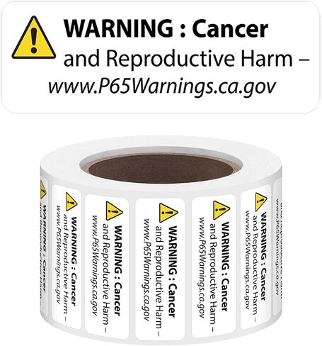 1000 Pcs California Prop 65 Warning Labels, 0.5 x 1.5 Inch Self Adhesive California Cancer and Reproductive Harm Sign Labels for Products and Consumer Alerts in Kuwait