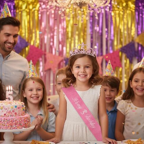 Jaciya 5th Birthday Crown & Sash in Saudi Arabia