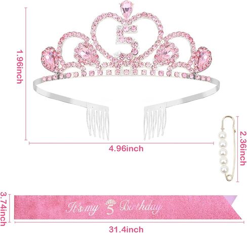 Jaciya 5th Birthday Crown & Sash in Saudi Arabia