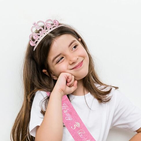 Jaciya 5th Birthday Crown & Sash in Saudi Arabia