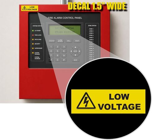 Low Voltage Electric Electricity Stickers Decals (12 Pack) Small .5x1.5 in Kuwait