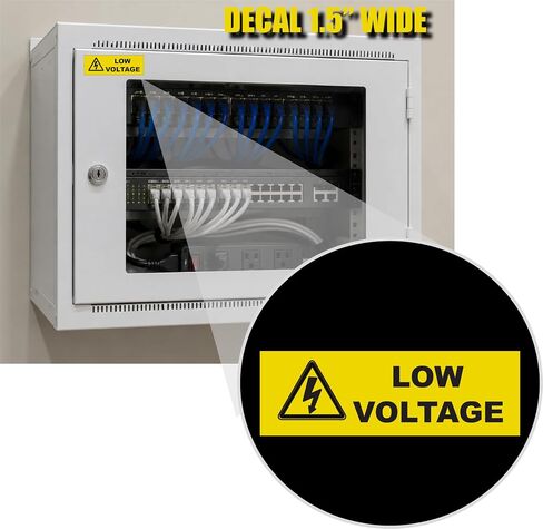 Low Voltage Electric Electricity Stickers Decals (12 Pack) Small .5x1.5 in Kuwait