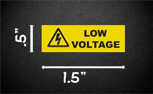 Low Voltage Electric Electricity Stickers Decals (12 Pack) Small .5x1.5 in Kuwait