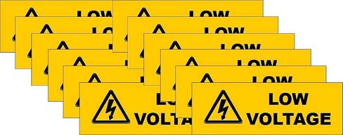 Low Voltage Electric Electricity Stickers Decals (12 Pack) Small .5x1.5 in Kuwait