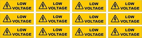 Low Voltage Electric Electricity Stickers Decals (12 Pack) Small .5x1.5 in Kuwait