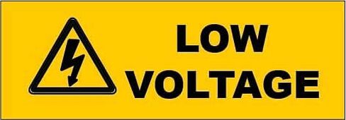 Low Voltage Electric Electricity Stickers Decals (12 Pack) Small .5x1.5 in Kuwait
