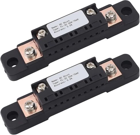 2 قطعة FL-2C 50A 75mV تيار مستمر أمبير تحويلة، 0.5% دقة قياس المقاوم الحالي، النحاس المنغنيز، لاختبار مقياس التيار الكهربائي، أسود in Kuwait