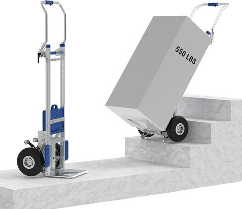 ZW4250 Electric Dolly Stair Climbing Cart, 1500W Powered Stair Climber Hand Truck Trolly, 550lbs Load Capacity Motorized Stair Climbing Dolly for Moving Heavy Cargoes on Stairs in Kuwait