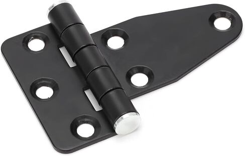 Zunate TShape Hinge, Black Stainless Steel Cabinet and Shutter Hardware with 6 Positioning Screw Holes for Electric Generator Gate Door Fixation Mounting Unit in Kuwait