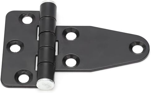 Zunate TShape Hinge, Black Stainless Steel Cabinet and Shutter Hardware with 6 Positioning Screw Holes for Electric Generator Gate Door Fixation Mounting Unit in Kuwait