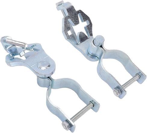 Garosa T Post Gate Hinge Kit شديدة التحمل T Post Hinge Pins مجموعة كاملة من 2 مع بناء فولاذي مجلفن لسلسلة ربط السور بوابة المزرعة حديقة الفناء الخلفي in Kuwait