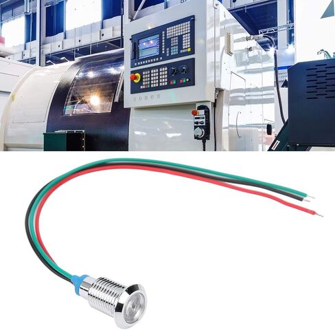 Hilitand 4 مجموعات من مصابيح LED الدائرية ذات الأنود المشترك، مؤشر ضوئي LED ملون سلكي مسبقًا 10 مم 12‑24 فولت (أحمر وأخضر) in Kuwait