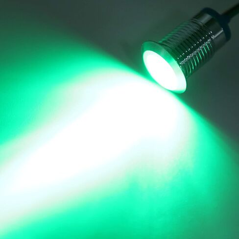 Hilitand 4 مجموعات من مصابيح LED الدائرية ذات الأنود المشترك، مؤشر ضوئي LED ملون سلكي مسبقًا 10 مم 12‑24 فولت (أحمر وأخضر) in Kuwait