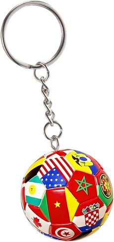 KCKEYS Soccer Backpack Pendant, White Blue Football Key chain, Bag Decoration Phone Hanging, Boys Sports World cup Key Ring, Carnival Reward Birthday Gift in Kuwait