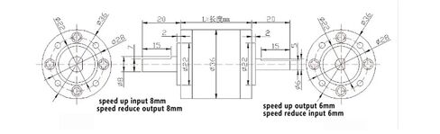36mm Dual Shaft Planet Speed Reducer Gearbox 139:1 Double Axis Gear PLS36 in Saudi Arabia