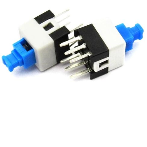 6-Pin Square Two-Row Through Hole Mounting DPDT Self-Locking Mounting Tactile Power Micro You Button Switch 8 × 8 mm, Pack of 30 in Kuwait