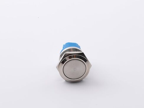 22mm Flat Metal Head Push Button(Waterproof & DustProof) Switch – 1NO 1NC, Momentary, 3-Pin Terminal, Metal On/Off Switch in Kuwait