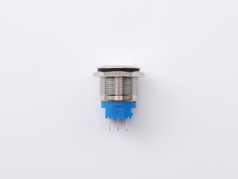 22mm Flat Metal Head Push Button(Waterproof & DustProof) Switch – 1NO 1NC, Momentary, 3-Pin Terminal, Metal On/Off Switch in Kuwait