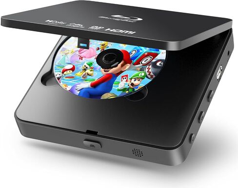 Blu Ray Player 1080P Blu-ray Disc Player for Home Cinema, Dolby Audio/DTS, Plays All DVDs and Region A 1 Blu Rays, Supports 128GB USB Stick, with HDMI and AV Output Connection Cable, NTSC US Standard in Saudi Arabia