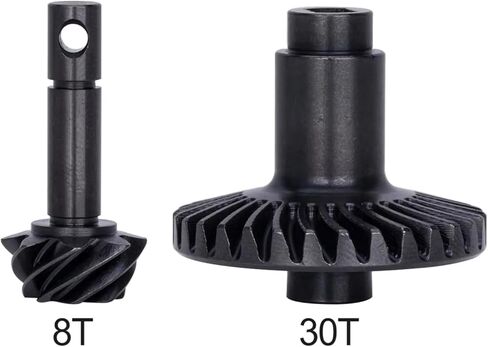 قطع غيار السيارات RC متوافقة مع محوري لـ SCX10 II AR44 AR45 لـ Capra F9 VS4-10 لـ Phoenix F10 RC قطع غيار السيارات CNC مجموعة تروس حلزونية فولاذية 30/8T in Kuwait