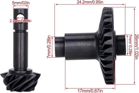 قطع غيار السيارات RC متوافقة مع محوري لـ SCX10 II AR44 AR45 لـ Capra F9 VS4-10 لـ Phoenix F10 RC قطع غيار السيارات CNC مجموعة تروس حلزونية فولاذية 30/8T in Kuwait