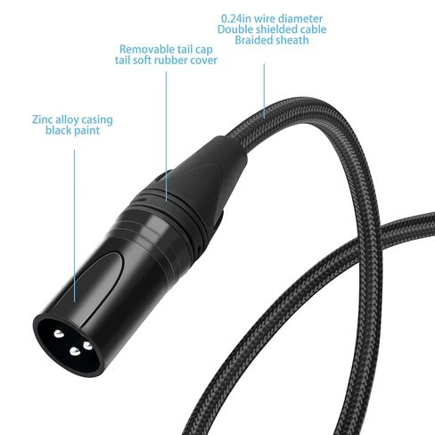 XLR 1 أنثى إلى 3 ذكر صوت 3 اتجاهات كابل مقسم التوازن XLR Y كابل مقسم لمكبر الصوت 2FT (60 سم) in Kuwait