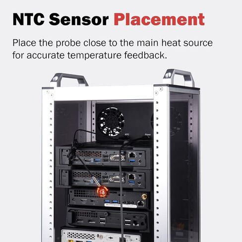 وحدة مروحة تثبيت على حامل GeeekPi مقاس 10 بوصة 2U مع مروحتين لرف الخادم الصغير DeskPi RackMate T1/T0/T2/T0 Plus/T1 Plus/TL1/10 بوصة in Kuwait