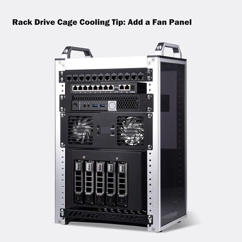 وحدة مروحة تثبيت على حامل GeeekPi مقاس 10 بوصة 2U مع مروحتين لرف الخادم الصغير DeskPi RackMate T1/T0/T2/T0 Plus/T1 Plus/TL1/10 بوصة in Kuwait