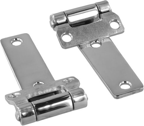 2PCS 135mm T Hinge 304 Steel, Polished Marine Boat Door Hinges Yachts Cabin Hardware, T-Shaped Hinge Silver in Kuwait