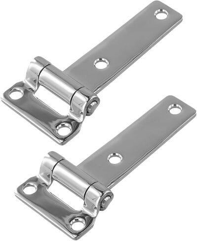 2PCS 135mm T Hinge 304 Steel, Polished Marine Boat Door Hinges Yachts Cabin Hardware, T-Shaped Hinge Silver in Kuwait
